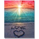Bild von Love Letters by the Shore 40x50cm – Timanttimaalaus
